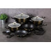 Набір кухонного посуду Berlinger Haus Shiny Black 13 предметів BH-6615