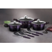 Набір кухонного посуду Berlinger Haus Purple Eclipse (10 предметів) BH-7141