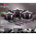 Набір кухонного посуду Berlinger Haus Purple Eclipse (10 предметів) BH-7141