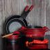 Набір кухонного посуду Royalty Line 17 предметів RL-ES1014M Red-Black